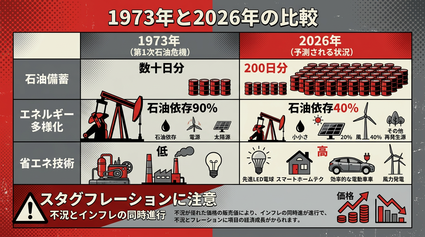 1973年と2026年の比較 インフォグラフィック