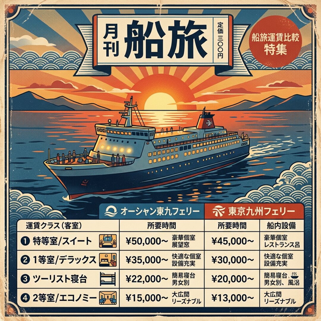 【34時間の船旅】自販機しかないフェリーで東京から北九州までダラダラと過ごすだけの一人旅 - イーアイデム「ジモコロ」図解1