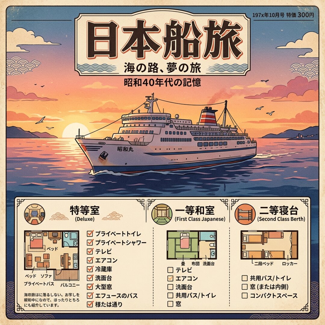 【34時間の船旅】自販機しかないフェリーで東京から北九州までダラダラと過ごすだけの一人旅 - イーアイデム「ジモコロ」図解2